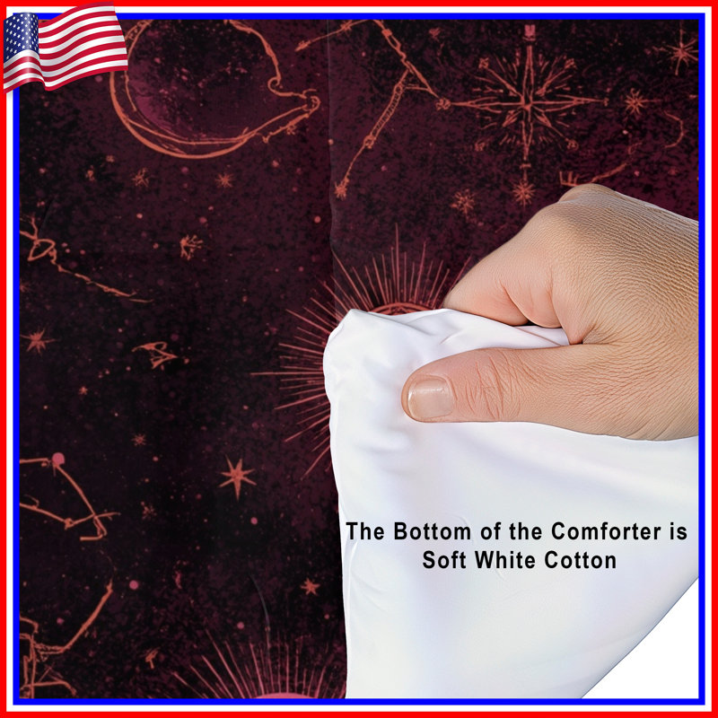 Celestial Constellation Art Comforter, Queen