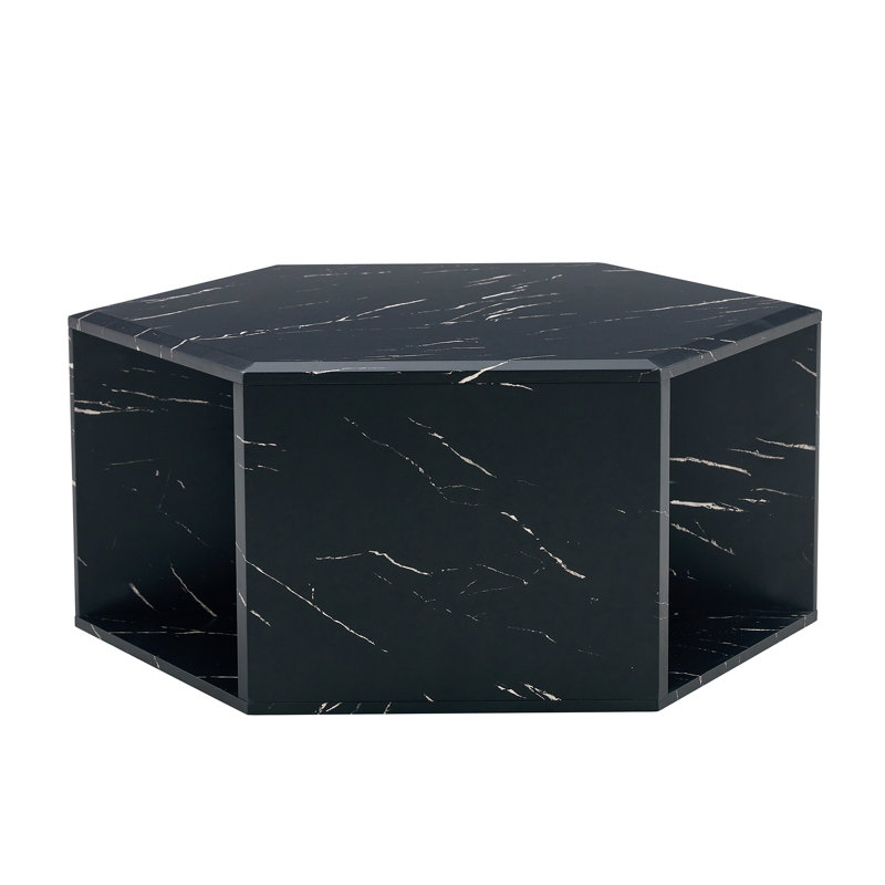 Hexagonal MDF Coffee Table, Characteristic Pattern Stickers, Multi-Hole Design To Give More Storage Space, Simple And Convenient Design Makes It Suitable For All Kinds Of Style Scenes.