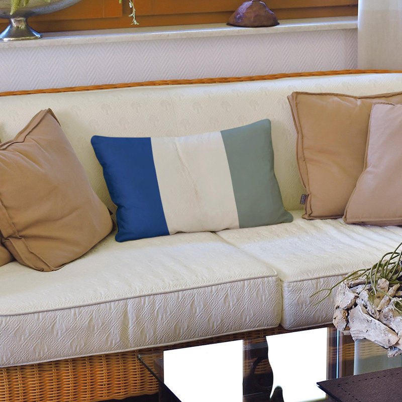 Housse de coussin lombaire Atlanta, Dallas, Bleu ciel foncé / Gris
