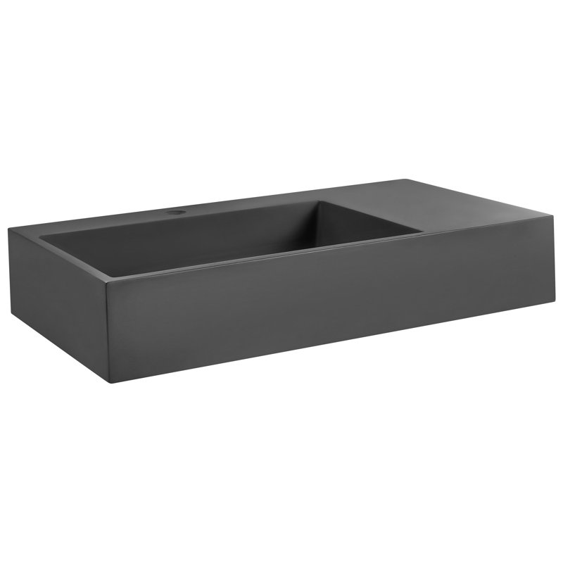 Wall Hung Basin CUSCO, 750cm H x 430cm W x 150cm D, Black