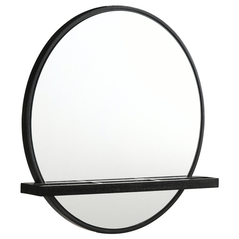 Miroir de salle de bain Alexandros, Noir, noir, noir, noir, H 37,5 po x l 37,5 po