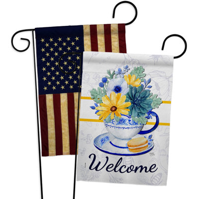 Drapeau de jardin en polyester 18 x 13 po