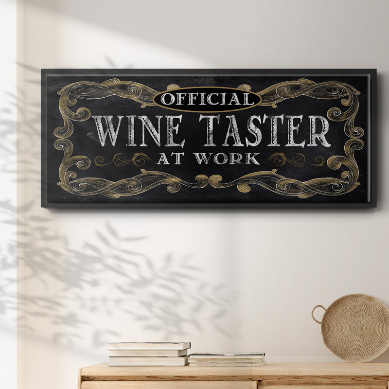 Dégustation de vin - toile encadrée, H 20 po x l 50 po