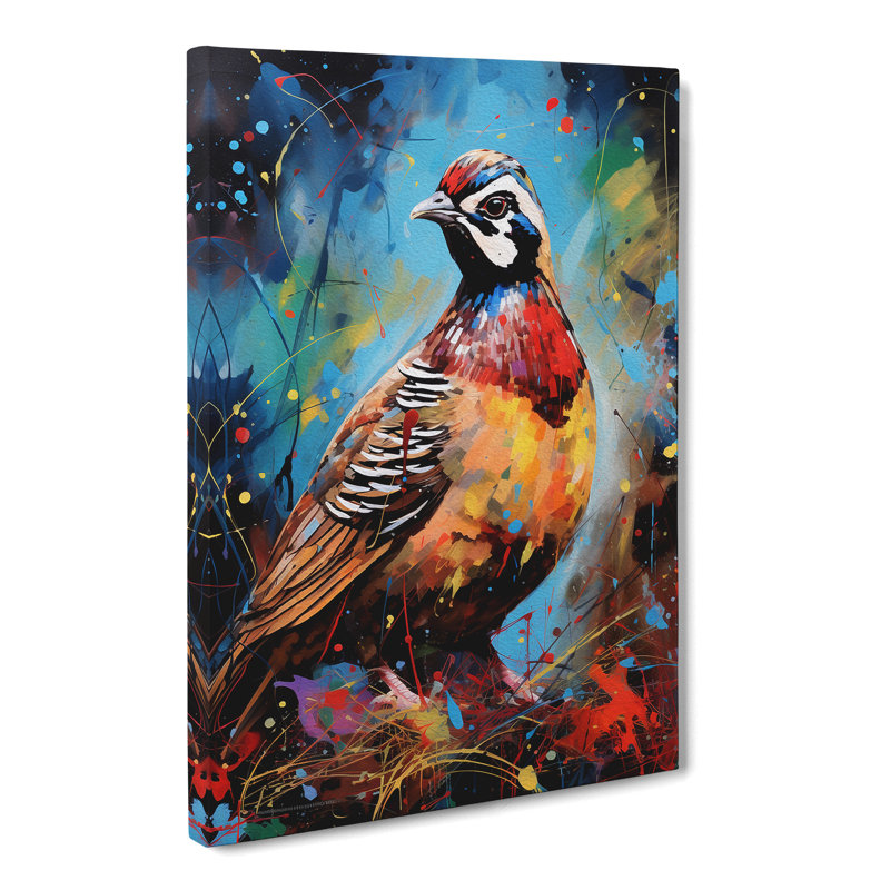 Partridge Action - Wrapped Canvas, 60cm H x 40cm W x 3cm D