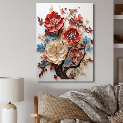 «Mackinlay Red Blue Minimalisme Essence of Nature» sur toile