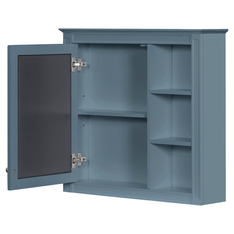 Armoire à pharmacie murale 30 po x 28 po avec miroir et 3 tablettes ouvertes | Idée de cadeau