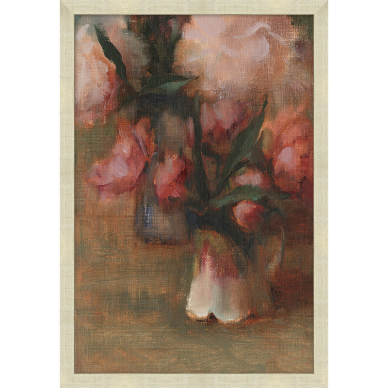 Pivoines rétro - peinture encadrée
