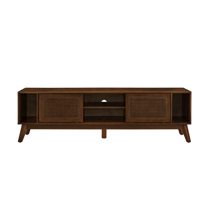 Meuble télé 67,9 po Mid-Century Modern Rattan