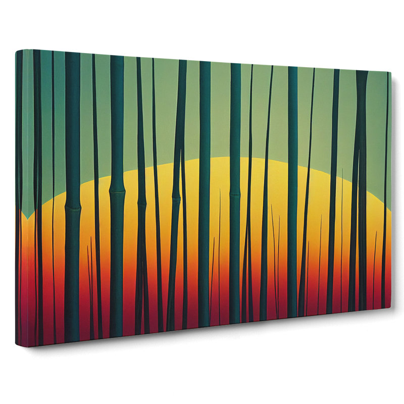 Ultimate Abstract Bamboo Forest - Wrapped Canvas, 35cm H x 50cm W x 3cm D