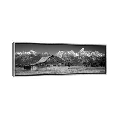 Reproduction d’art sur toile, "Old Barn on a Landscape, Grand Teton National Park" Wyoming by-Panoramic