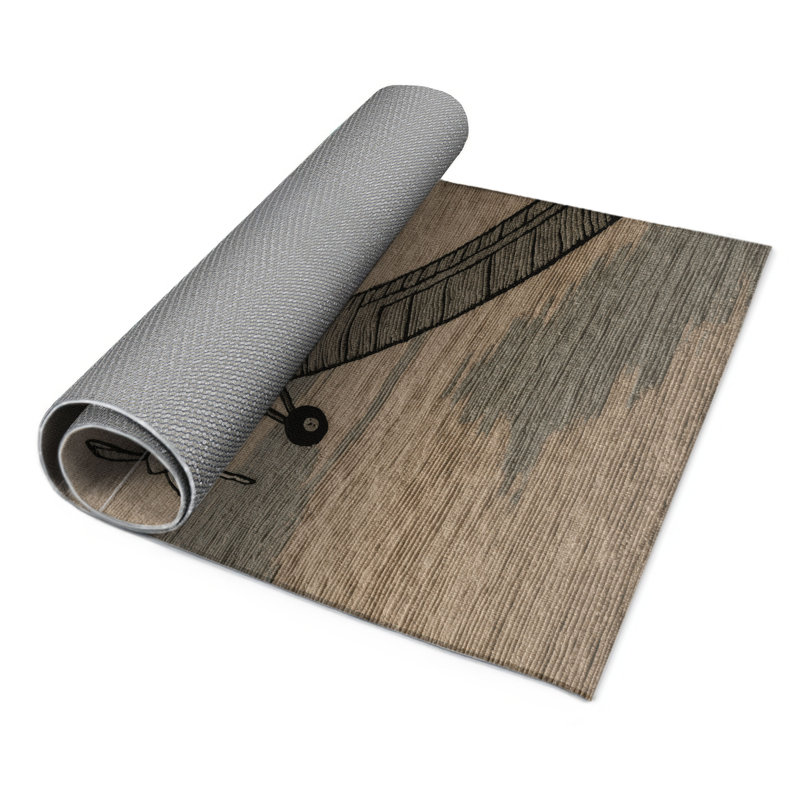 Tapis intérieur et extérieur gris Transport, Rectangle 5 pi x 7 pi