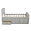Lit plateforme avec rangement et tiroirs-554142924