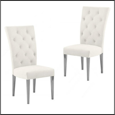 Ensemble de 2 chaises de salle à manger rembourrées Modern Velvet