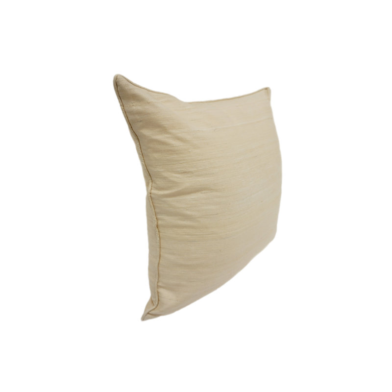 Raw Silk Pillow 18", Beige