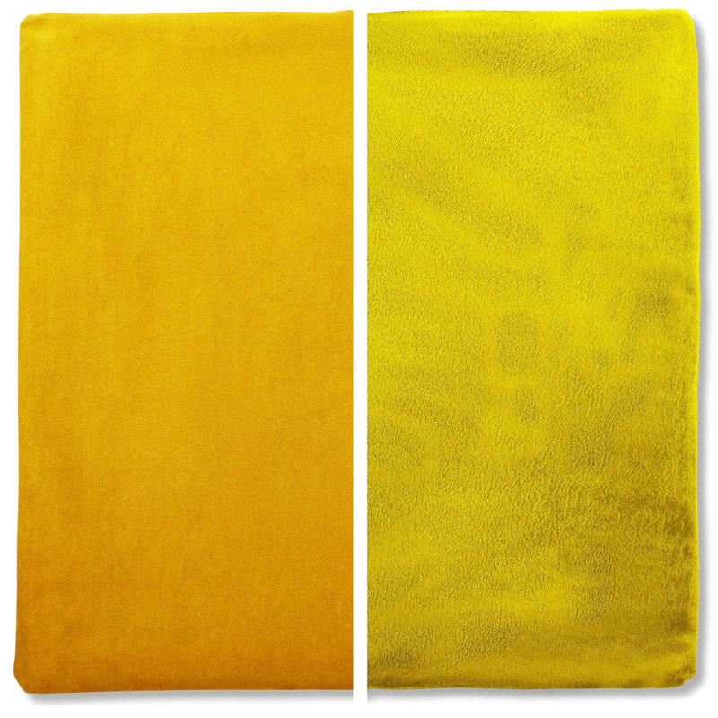 2 pièces luxueuses en duvet carré haut de gamme, Ruée vers l'or, 26 po x 26 po, Housse de coussin seulement - sans insert