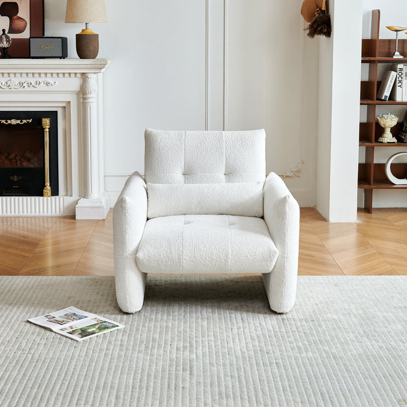 Fauteuil d'appoint capitonné en velours Raindrop