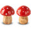 Ensemble de salière et poivrière en forme de champignon - Décoration de cuisine de ferme en céramique peinte à la main