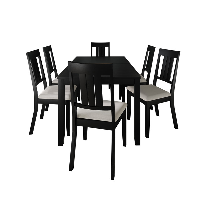 Ensemble repas 6 personnes Ocossio, Noir