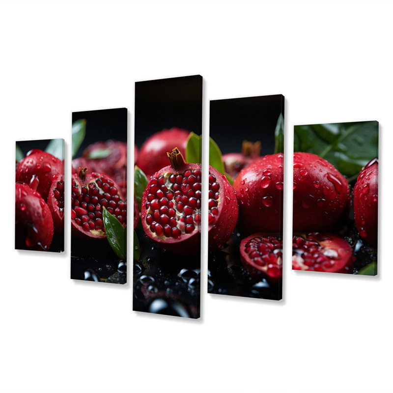 Jarry - fruits, reproduction sur toile - 5 panneaux