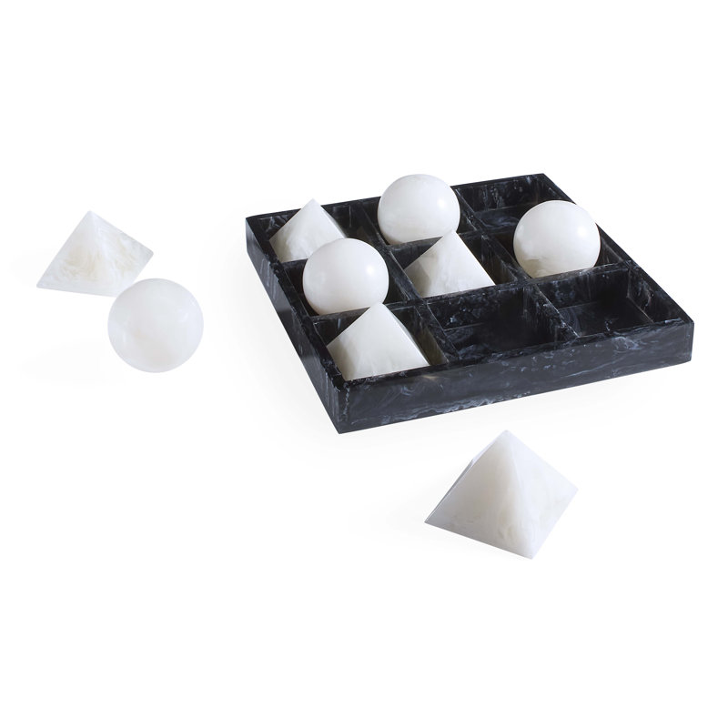 Como Black & White Tic-Tac-Toe Set