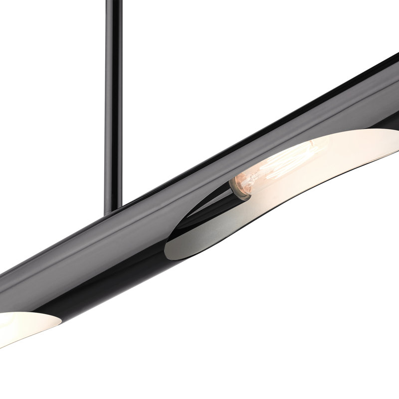 Clearlake 3 - Light Kitchen Island Pendant, Black Chrome