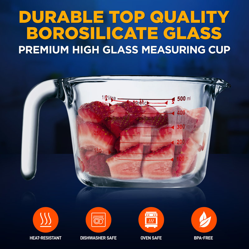 NutriChef Glass Measuring Cup
