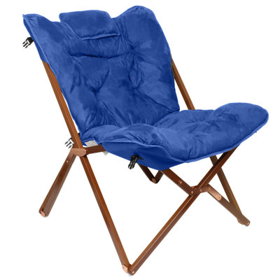 Kazuya Fabric Padded Dish Folding Chair Folding Chair