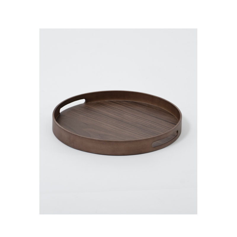 Wood Decorative Tray, Brown, 1" H x 18" W x 18" D