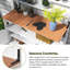 Table de rempotage en bois de sapin 65,4 "avec tablettes et armoires-780726453