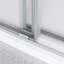 Porte de douche coulissante double sans cadre de 72 à 76 po x H 76 po avec verre transparent de 3/8 po en nickel brossé-114016020