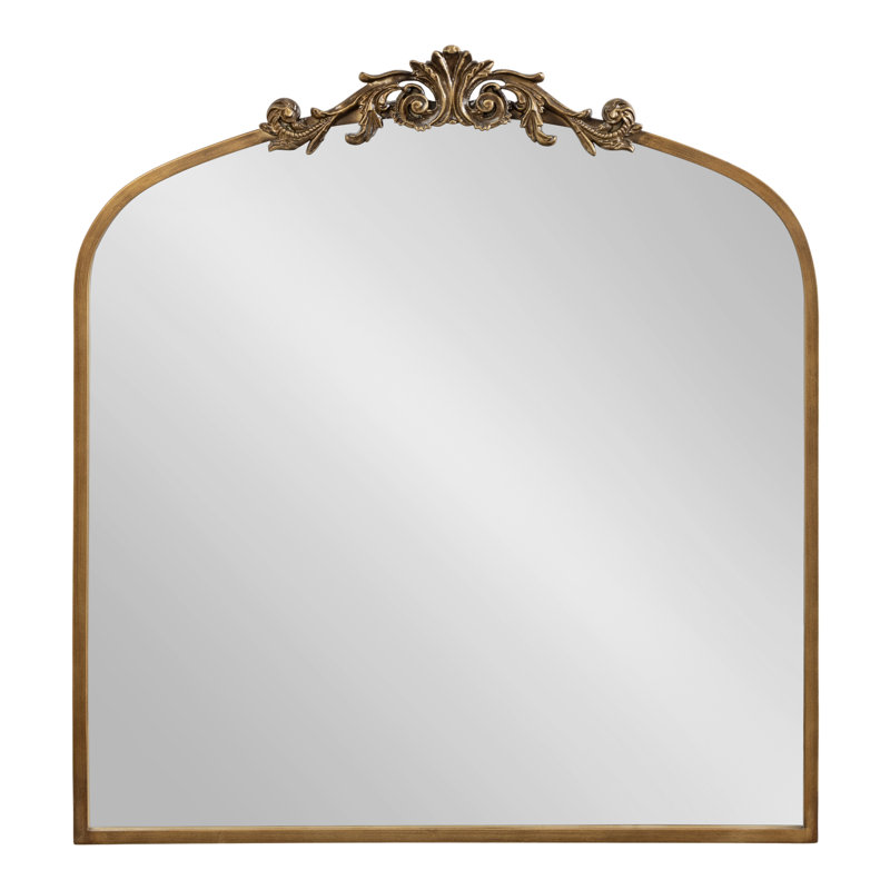 Anglo Metal Flat Mirror, Gold, 30" x 28"