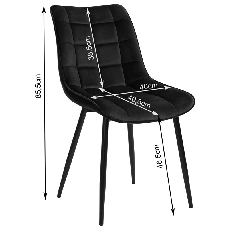 Chattooga Upholstered Dining Chair, Black