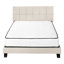 Lit, chambre à coucher, revêtement, aspect cuir, transitionnel-308895153-332493073