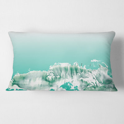Housse et insert de coussin rectangulaire Auquamarine