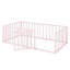 Metal Floor Bed Frame With Fence And Door-537394766