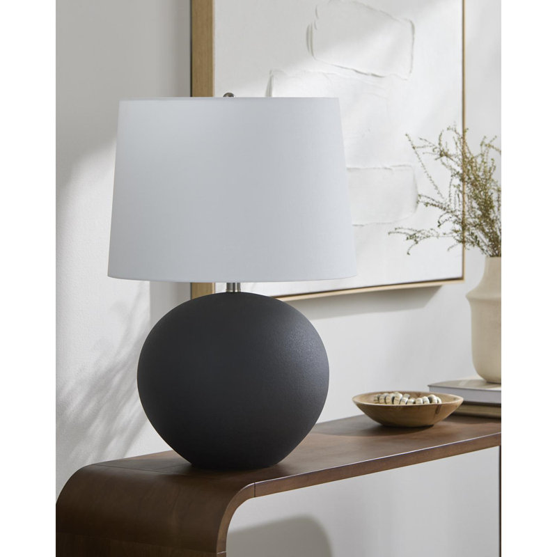 Bridley Table Lamp, White, Black