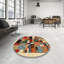 Tapis gris/beige/rouge contemporain-1947911938
