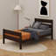 Lit simple avec tête et pied de lit-910515775