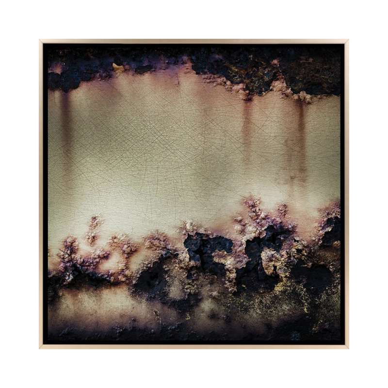 «Elemental Ridge», reproduction d'art sur toile encadrée, 26" x 26", Toile avec cadre, Champagne