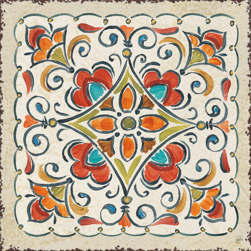Mediterranean Flair XIII by Daphne Brissonnet - Wrapped Canvas Print, 30cm H x 30cm W x 3.8cm D