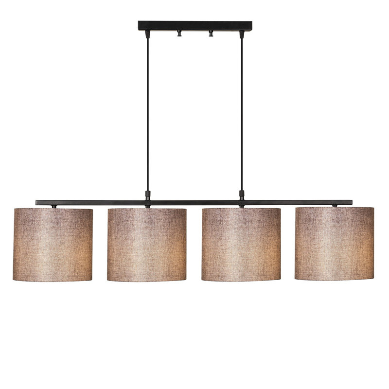 Chiemena Chandelier, 9.8" H x 47.2" W x 9.8" D, Black Brown