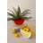  Ceramic Watermelon Slice Planter – 4" H Summer Decor Accent