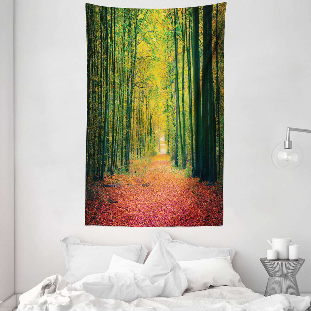 Wandbild Warmer Herbst Dramatische Straße