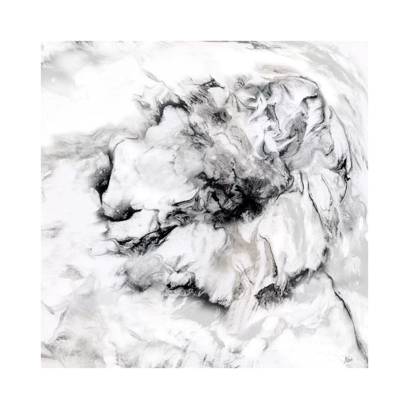 Marble Flower II by Nan - Wrapped Canvas Gallery-Wrapped Canvas Giclée, 45.72 cm H x 45.72 cm W x 3.175 cm D