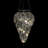 Exhart Solar Tear Shaped Glass and Metal Hanging Lantern with 15 Cool White LED Fairy Firefly String Lights, 7 x 24"-1250397617