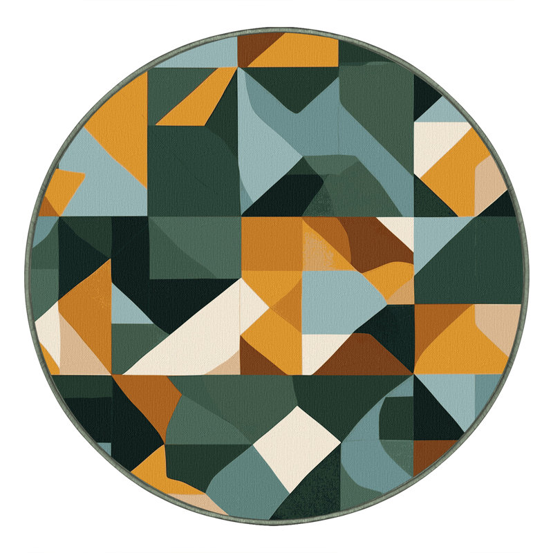 Fragment Frames Rug, Round 5'