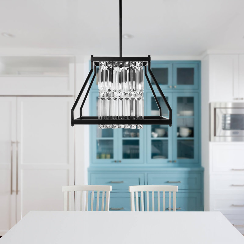 Mercer41 Xyliana 4 - Light Dimmable Square / Rectangle Chandelier | Wayfair