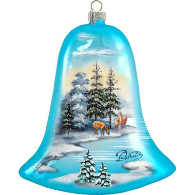 Holiday Splendor 3.5'' Handmade Glass Holiday Shaped Ornament
