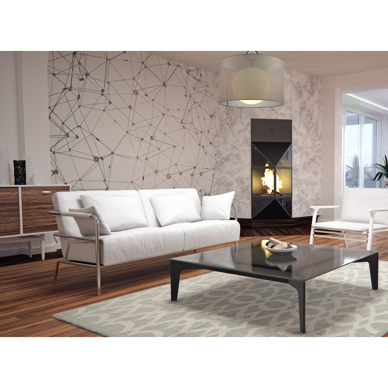 Luminaire suspendu cylindrique à 1 lumière Cayenne, Gris, H 22,75 po x l 24 po x P 24 po