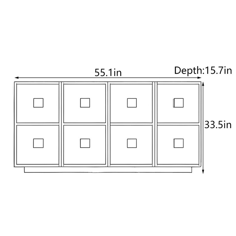 Armoire Nordic Creative, H 33,5 po x l 55,1 po x P 15,7 po